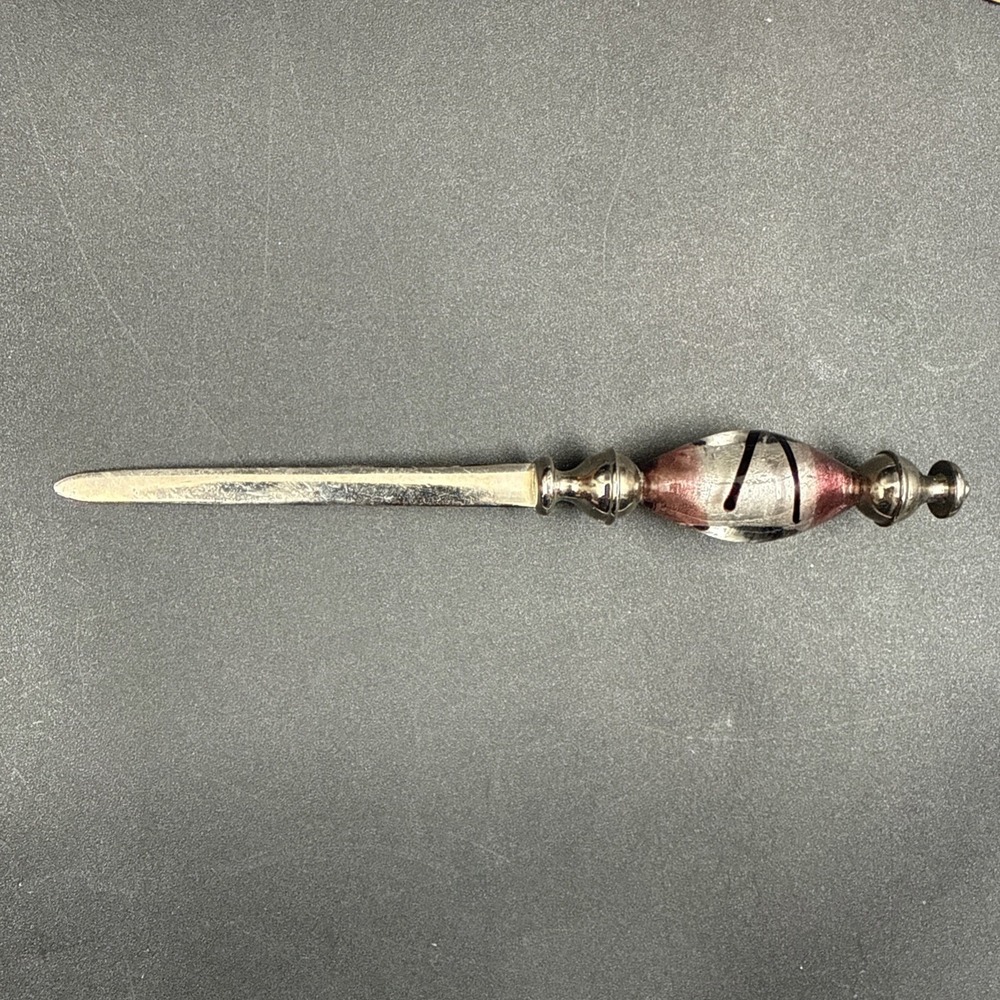 Vintage Murano Glass Letter Opener Glass Art Deco Collection Great